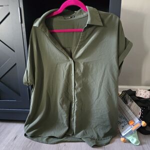 Army Green Shein Curbe shirt 1xl